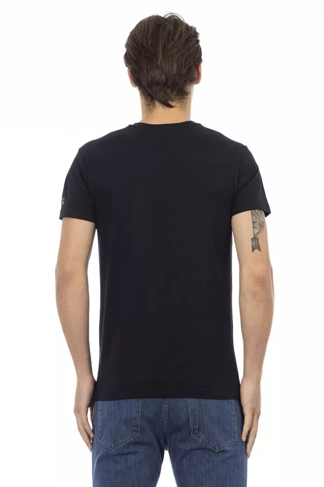 Black Cotton Men T-Shirt