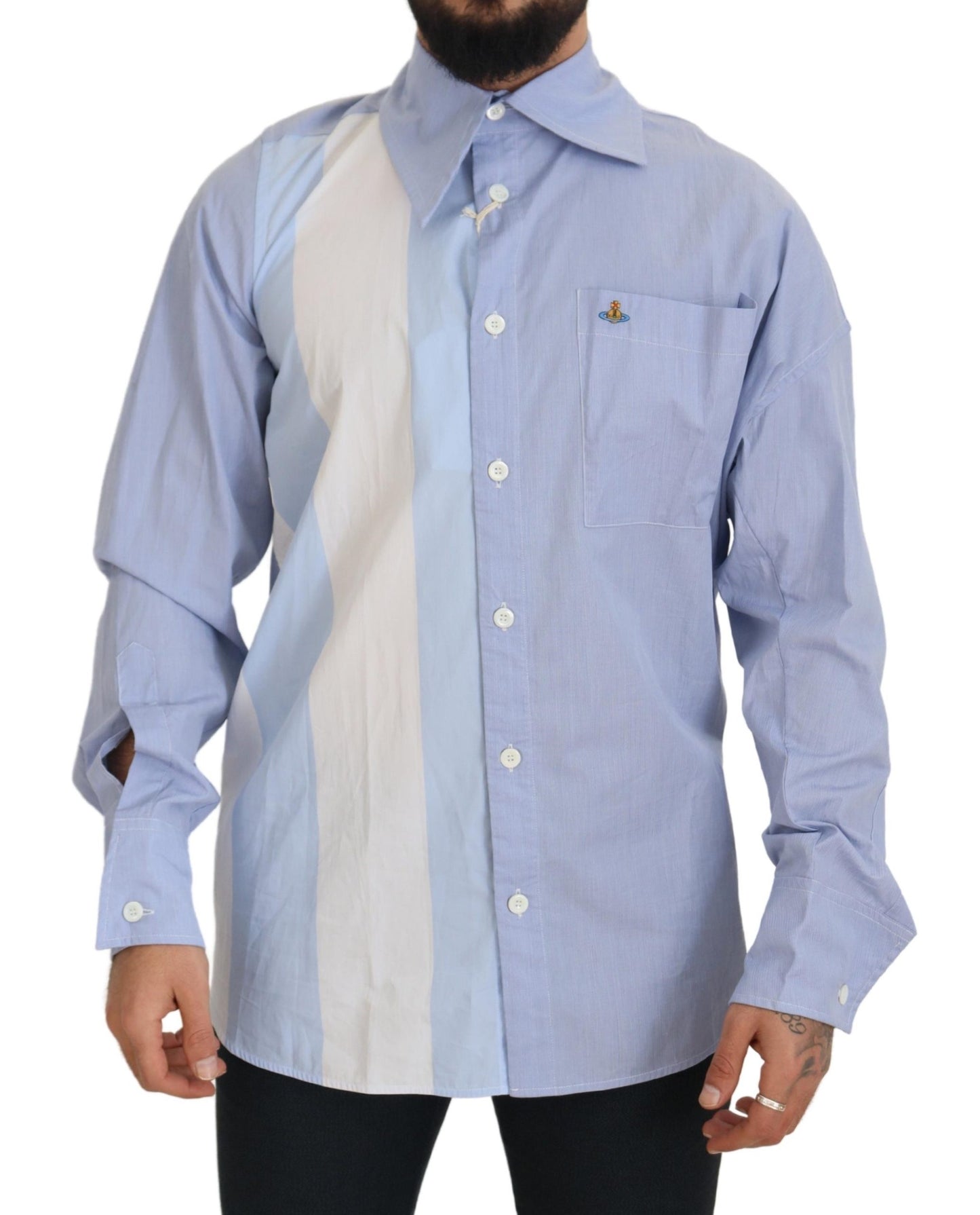 Elegant Multicolor Cotton Dress Shirt