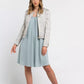 Beige Cotton Women Blazer