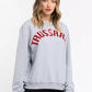 Gray Cotton Women Sweatshirt
