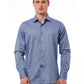 Blue Cotton Men Shirt