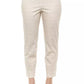 Beige Cotton Women Pant
