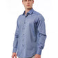 Blue Cotton Men Shirt
