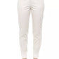 Beige Cotton Women Trouser