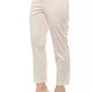 Beige Cotton Women Pant