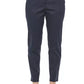 Blue Cotton Women Trouser