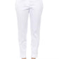 White Cotton Women Trouser