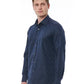 Blue Cotton Men Shirt