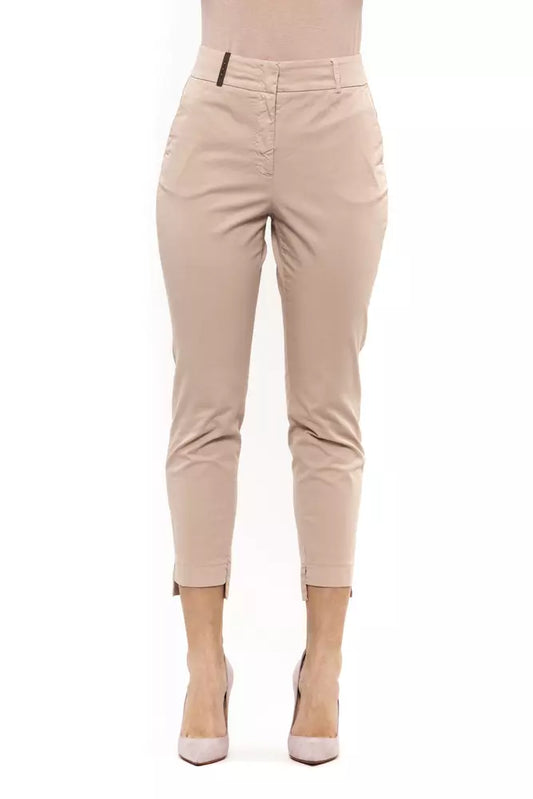 Pink Cotton Women Trouser