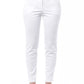 White Cotton Women's High-Waist Trouser