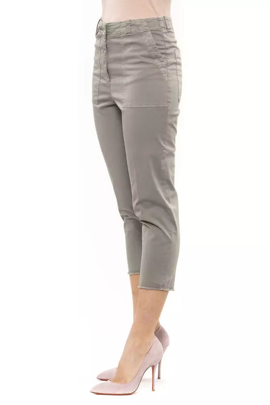 Green Cotton Women Trouser