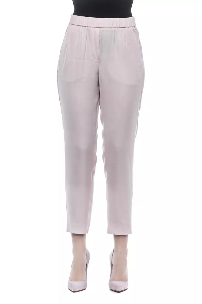 Pink Viscose Women Pant