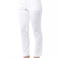 White Cotton Women's High-Waist Trouser