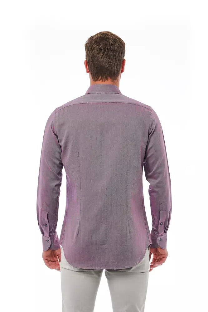 Burgundy Cotton Men Shirt