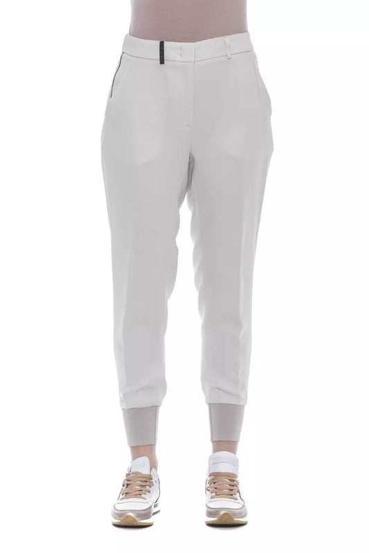 Beige Viscose Women Pant