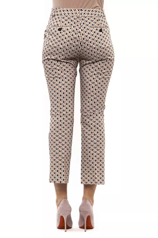Multicolor Cotton Women Trouser