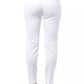 White Cotton Women's High-Waist Trouser