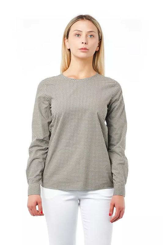 Green Cotton Women Shirt