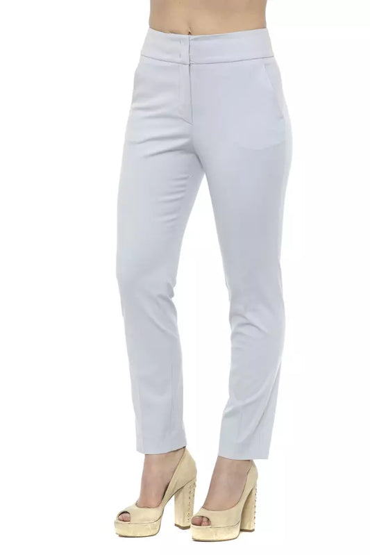 Light-Blue Cotton Women Trouser