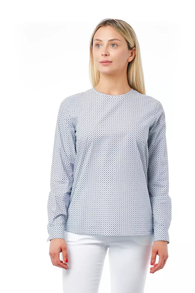 Light-Blue Cotton Women Shirt