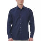 Blue Cotton Men Shirt