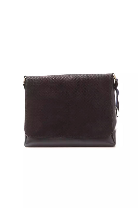Blue Leather Men Messenger
