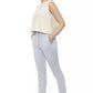 Light-Blue Cotton Women Trouser