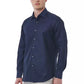 Blue Cotton Men Shirt