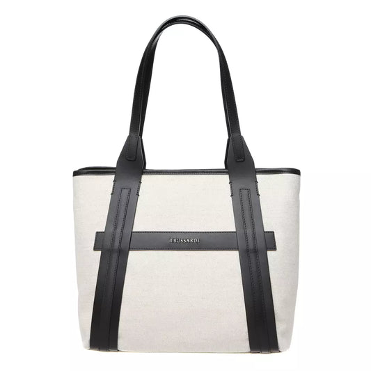 White Cotton Women Shoulder Bag