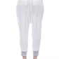 White Viscose Women's Trouser