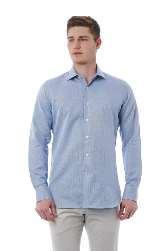Light Blue Cotton Men Shirt
