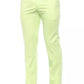 Green Cotton Men Trouser