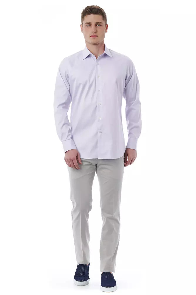 Pink Cotton Men Shirt