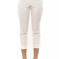 White Cotton Women Trouser