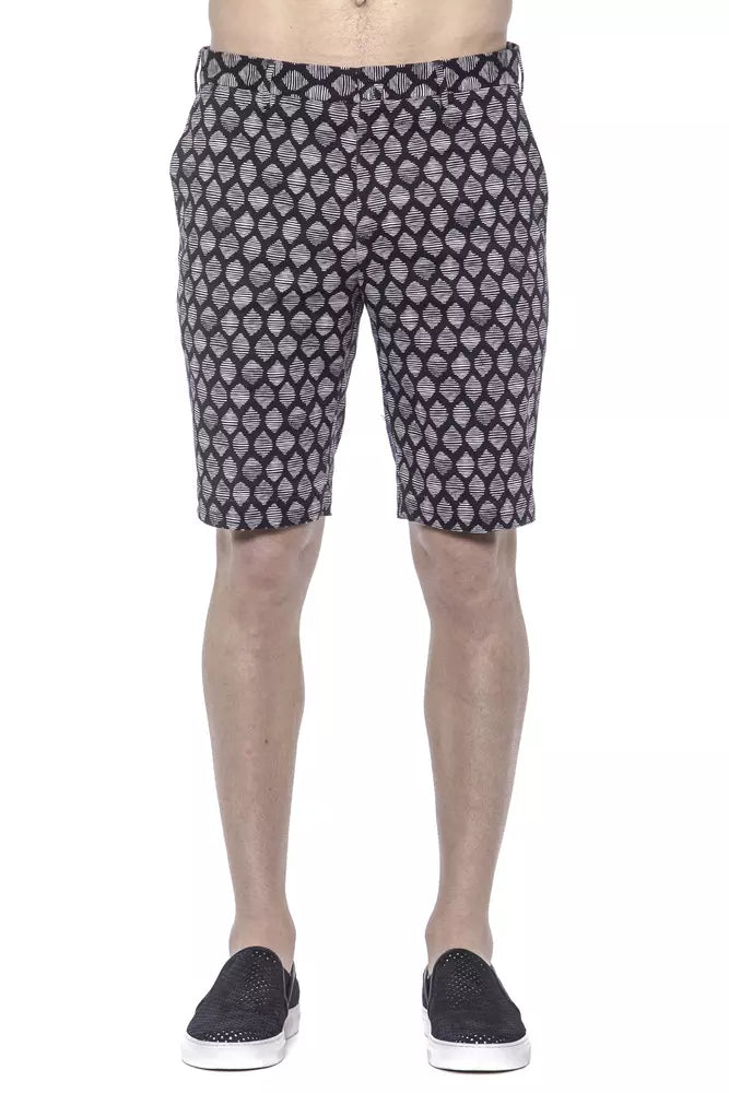 Blue Cotton Mens Bermuda Short