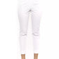 White Cotton Women Trouser