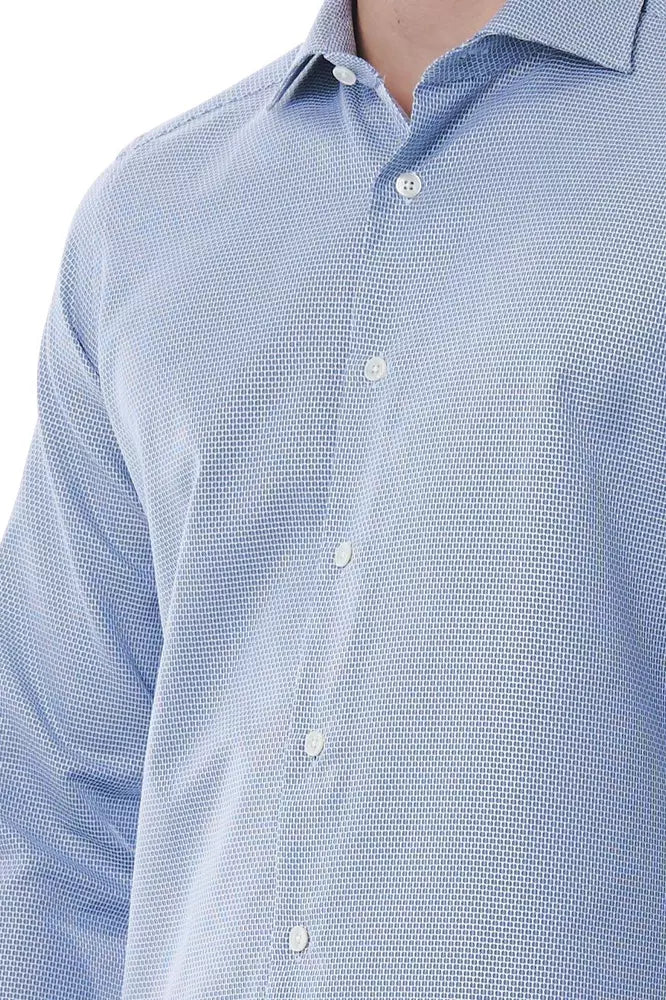 Light Blue Cotton Men Shirt