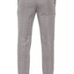Beige Cotton Men Trouser