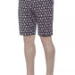 Blue Cotton Mens Bermuda Short