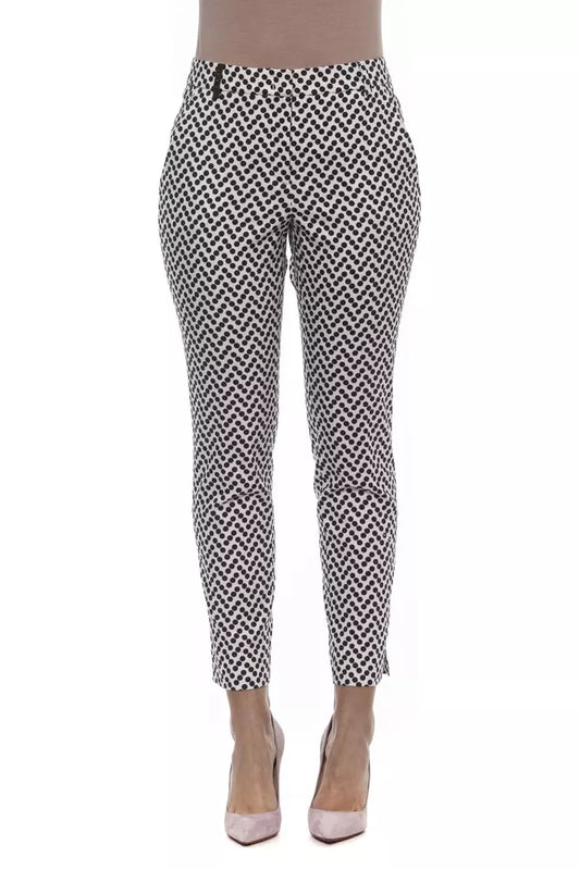 Blue Cotton Women Trouser