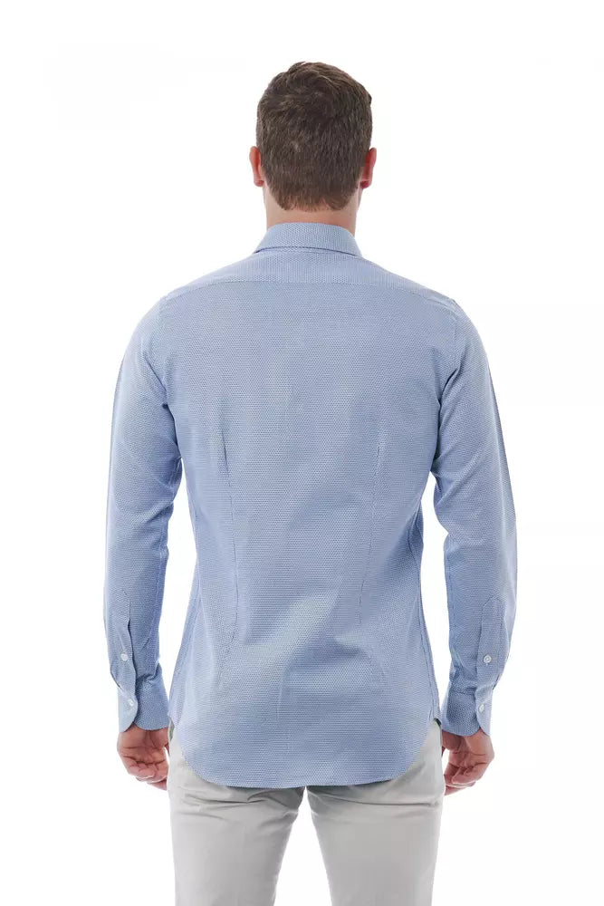 Light Blue Cotton Men Shirt
