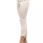 Beige Cotton Women Pants