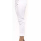 White Cotton Women Trouser