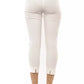 White Cotton Women Trouser