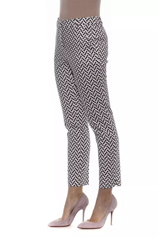 Blue Cotton Women Trouser