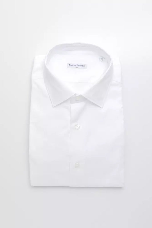 White Cotton Men Shirt