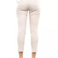 Beige Cotton Women Pants