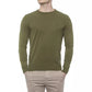 Green Cotton Men Sweater