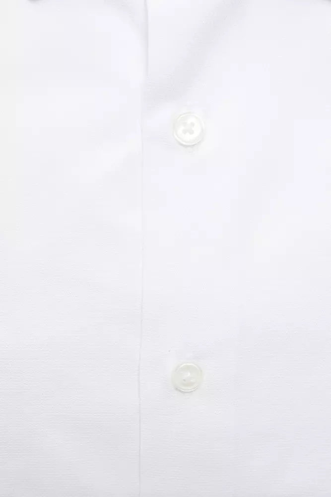 White Cotton Men Shirt
