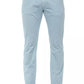 Light Blue Cotton Mens Trouser